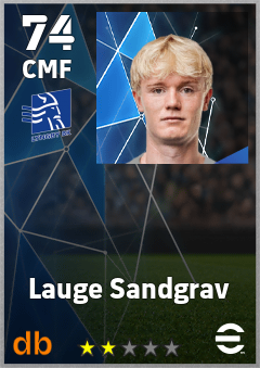 Lauge Sandgrav — CMF, OVR 74, MAX 74