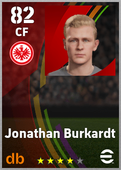 Jonathan Burkardt — CF, OVR 82, MAX 82