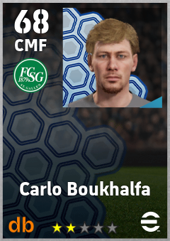 Carlo Boukhalfa — CMF, OVR 68, MAX 68