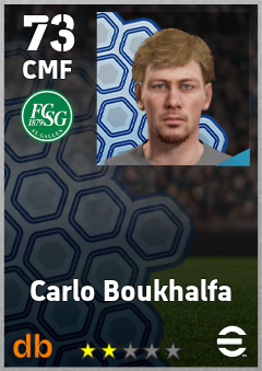 Carlo Boukhalfa — CMF, OVR 73, MAX 73