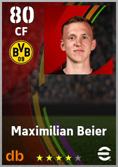 Maximilian Beier — CF, OVR 80, MAX 80