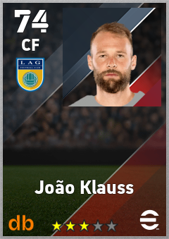 João Klauss — CF, OVR 74, MAX 74