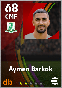 Aymen Barkok — CMF, OVR 68, MAX 68
