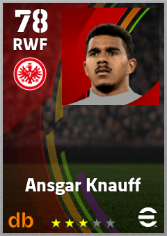 Ansgar Knauff — RWF, OVR 78, MAX 78