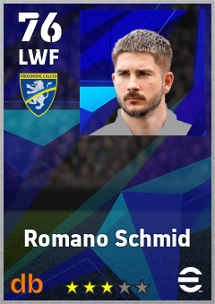 Romano Schmid — LWF, OVR 76, MAX 76