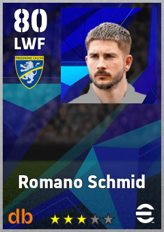 Romano Schmid — LWF, OVR 80, MAX 80