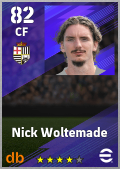 Nick Woltemade — CF, OVR 82, MAX 82