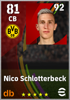 Nico Schlotterbeck — CB, OVR 81, MAX 92