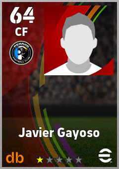 Javier Gayoso — CF, OVR 64, MAX 64