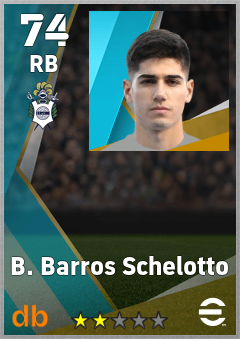 B. Barros Schelotto — RB, OVR 74, MAX 74