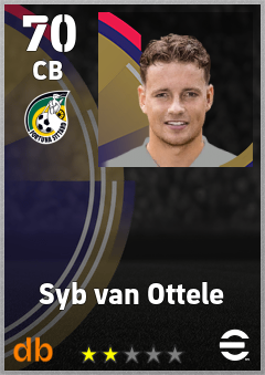 Syb van Ottele — CB, OVR 70, MAX 70