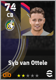 Syb van Ottele — CB, OVR 74, MAX 74