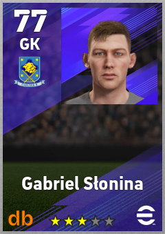 Gabriel Słonina — GK, OVR 77, MAX 77