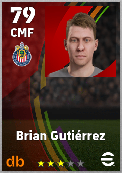 Brian Gutiérrez — CMF, OVR 79, MAX 79