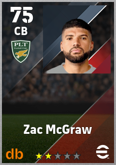 Zac McGraw — CB, OVR 75, MAX 75