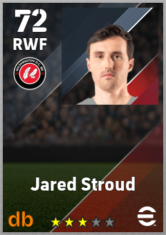 Jared Stroud — RWF, OVR 72, MAX 72