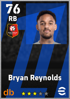 Bryan Reynolds — RB, OVR 76, MAX 76