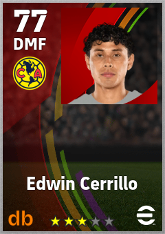 Edwin Cerrillo — DMF, OVR 77, MAX 77