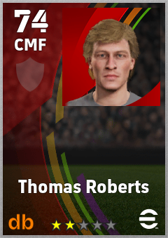 Thomas Roberts — CMF, OVR 74, MAX 74