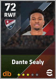 Dante Sealy — RWF, OVR 72, MAX 72