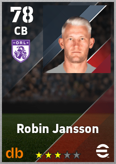 Robin Jansson — CB, OVR 78, MAX 78