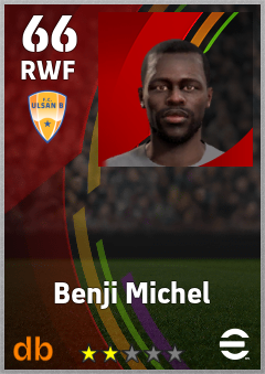 Benji Michel — RWF, OVR 66, MAX 66