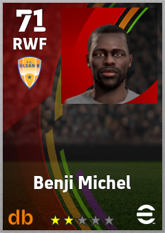 Benji Michel — RWF, OVR 71, MAX 71