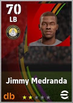 Jimmy Medranda — LB, OVR 70, MAX 70