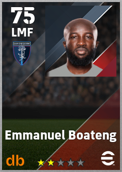 Emmanuel Boateng — LMF, OVR 75, MAX 75
