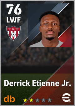 Derrick Etienne Jr. — LWF, OVR 76, MAX 76