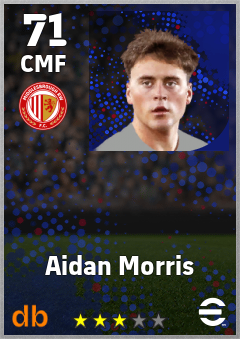 Aidan Morris — CMF, OVR 71, MAX 71