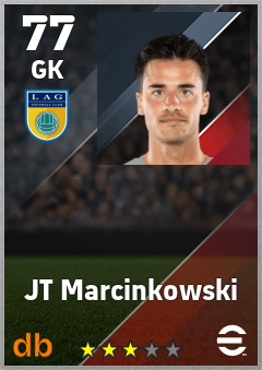 JT Marcinkowski — GK, OVR 77, MAX 77