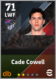 Cade Cowell — LWF, OVR 71, MAX 71