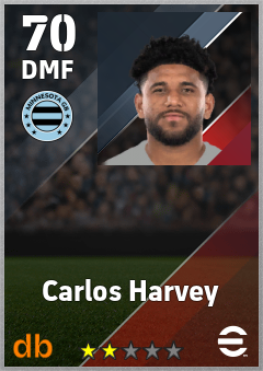 Carlos Harvey — DMF, OVR 70, MAX 70