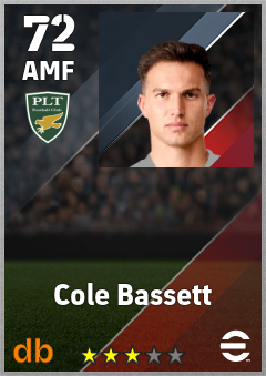Cole Bassett — AMF, OVR 72, MAX 72