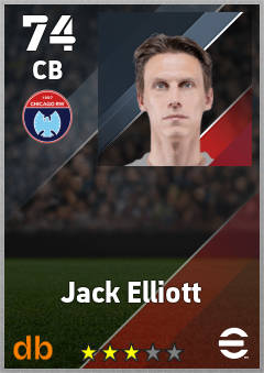 Jack Elliott — CB, OVR 74, MAX 74
