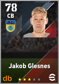 Jakob Glesnes — CB, OVR 78, MAX 78