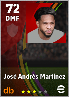 José Andrés Martínez — DMF, OVR 72, MAX 72