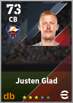 Justen Glad — CB, OVR 73, MAX 73
