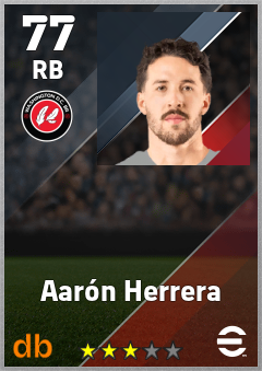 Aarón Herrera — RB, OVR 77, MAX 77