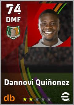 Dannovi Quiñonez — DMF, OVR 74, MAX 74