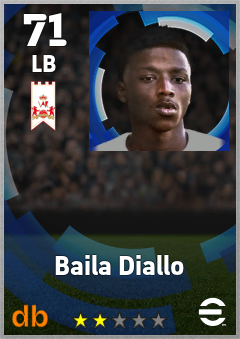 Baila Diallo — LB, OVR 71, MAX 71