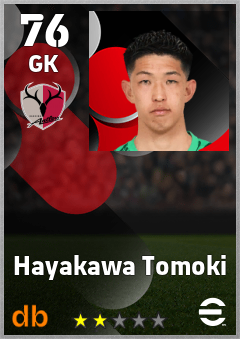 Hayakawa Tomoki — GK, OVR 76, MAX 76
