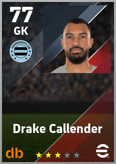 Drake Callender — GK, OVR 77, MAX 77