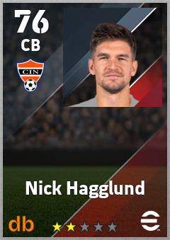 Nick Hagglund — CB, OVR 76, MAX 76