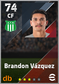 Brandon Vázquez — CF, OVR 74, MAX 74