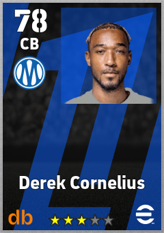 Derek Cornelius — CB, OVR 78, MAX 78