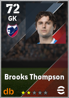 Brooks Thompson — GK, OVR 72, MAX 72