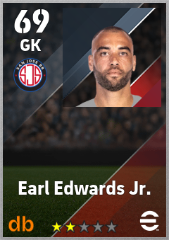 Earl Edwards Jr. — GK, OVR 69, MAX 69