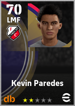 Kevin Paredes — LMF, OVR 70, MAX 70